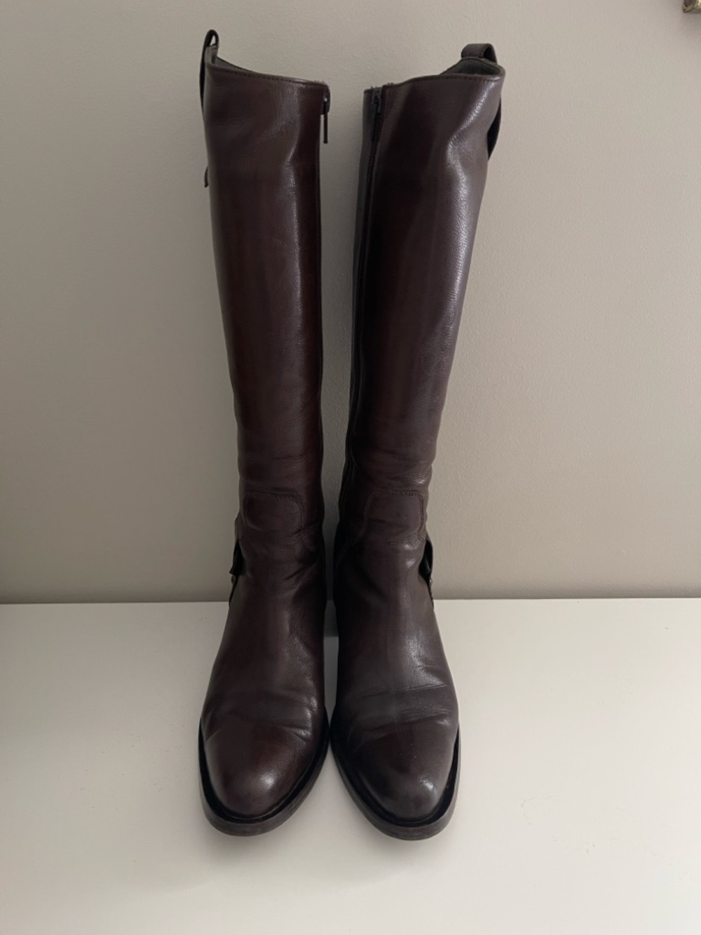Tall Brown Leather Riding Boots